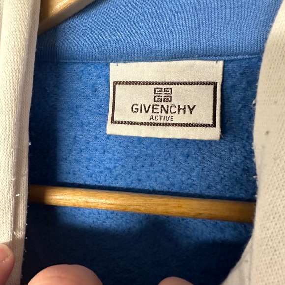 Givenchy Active Blue White Colorblock Track Jacket Men Casual Sportswear - Picture 3 of 5